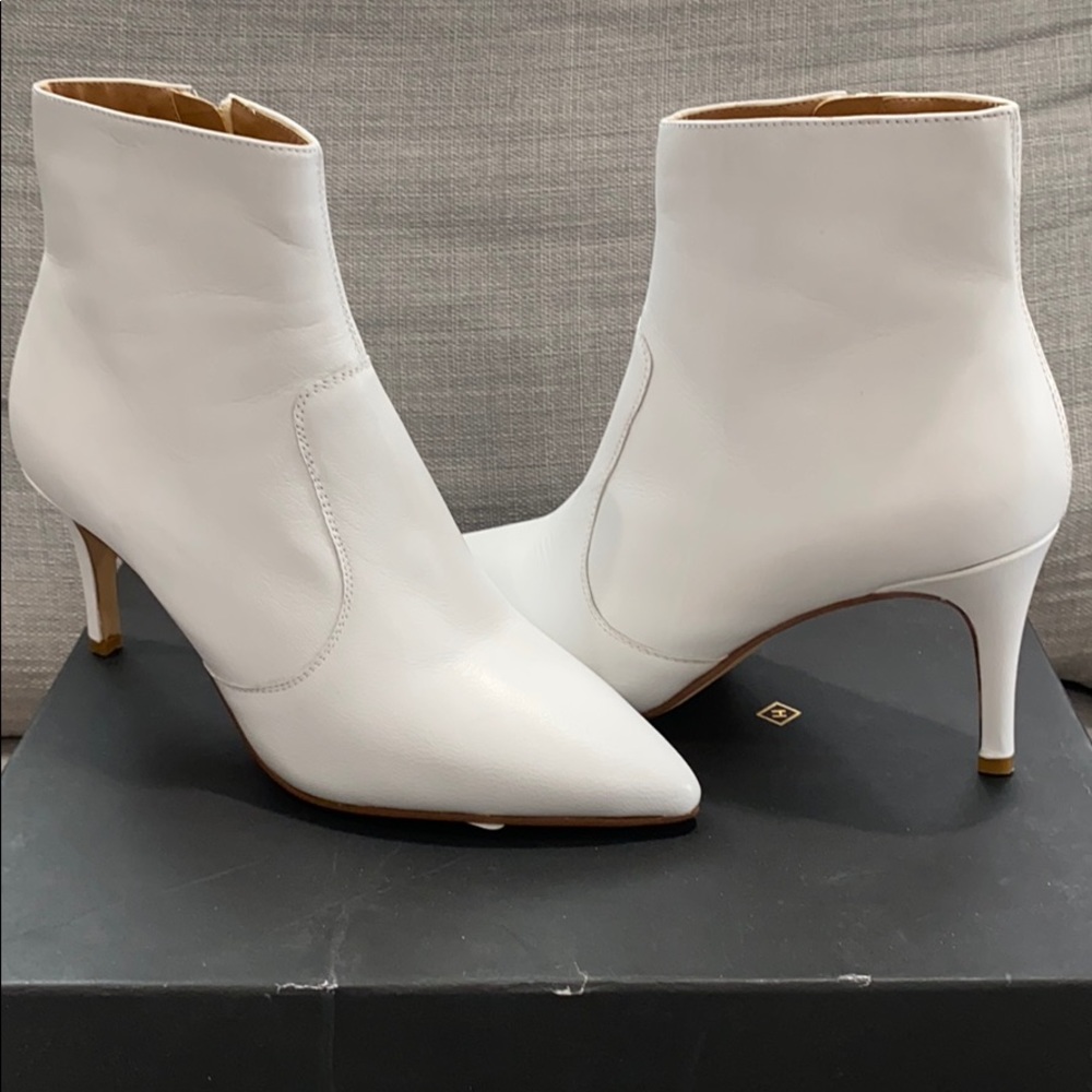 Brand new halogen white booties